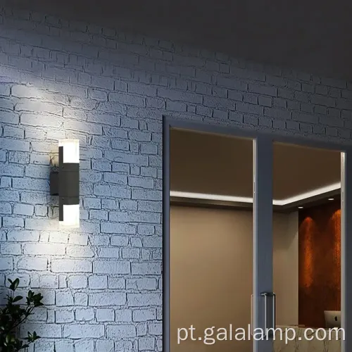Luz de parede impermeável moderna para uso ao ar livre